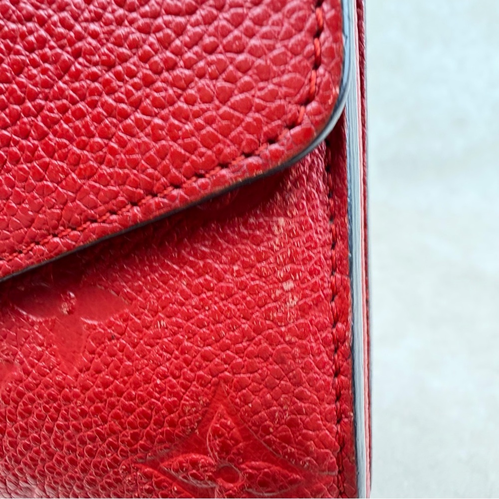 Louis Vuitton Red Empreinte Sarah Long Wallet GA2106 Initials A.M. - Picture 6 of 16